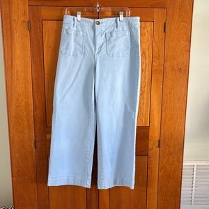 LOFT Sky Blue Wide Leg Palmer Pants